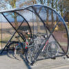 Fietsoverkapping BF1000 – Halfrond & Transparant 15 Fietsoverkapping met transparante kap.